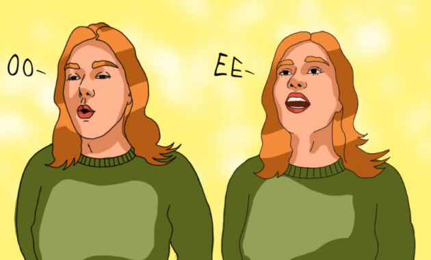 Infographic showing a 10-minute vocal warm-up routine for narrators